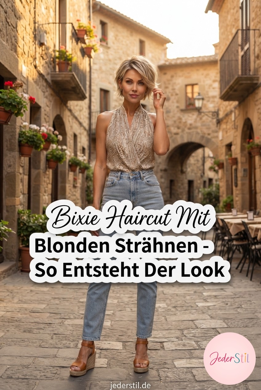 Bixie Haircut Mit Blonden Strähnen - So Entsteht Der Look