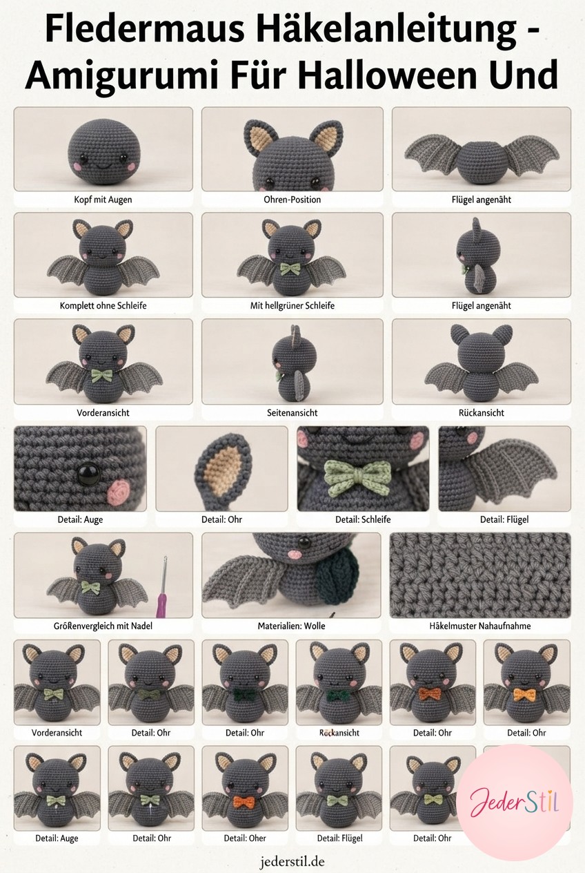 Fledermaus Häkelanleitung - Amigurumi Für Halloween Und
