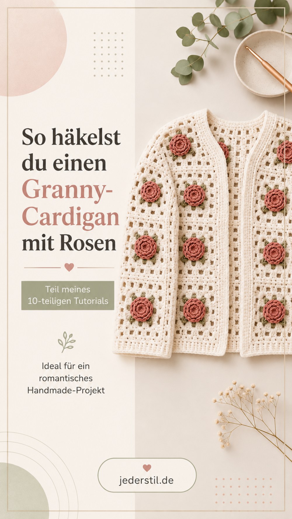 Granny - Square Rosen - Cardigan Häkeln - Meine 10
