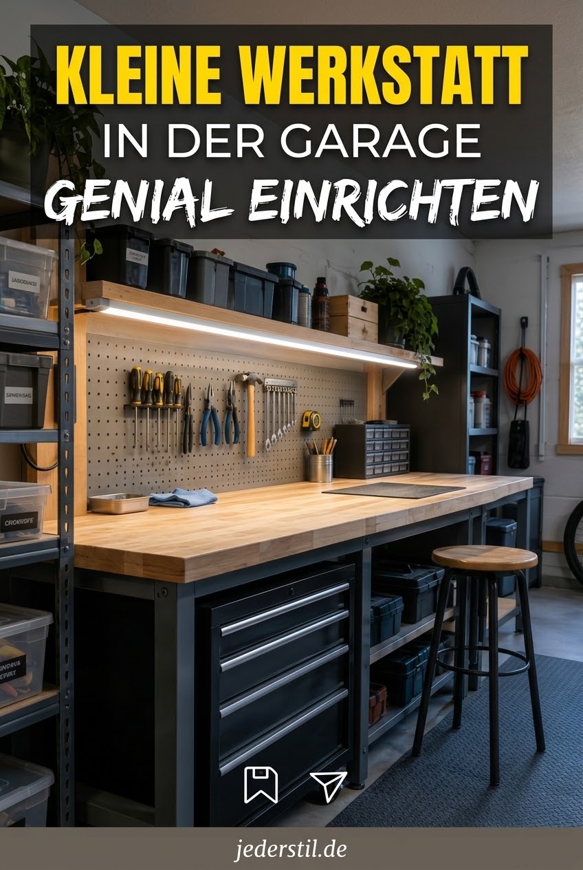 Kleine Werkstatt in der Garage genial einrichten