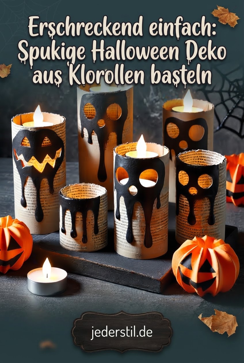 Erschreckend einfach: Spukige Halloween Deko aus Klorollen basteln