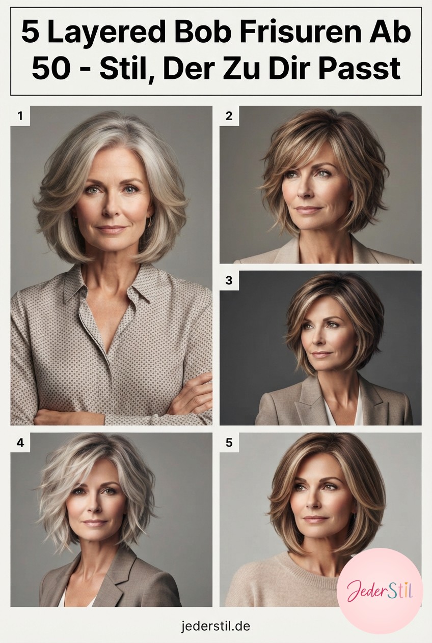 5 Layered Bob Frisuren Ab 50 - Stil, Der Zu Dir Passt