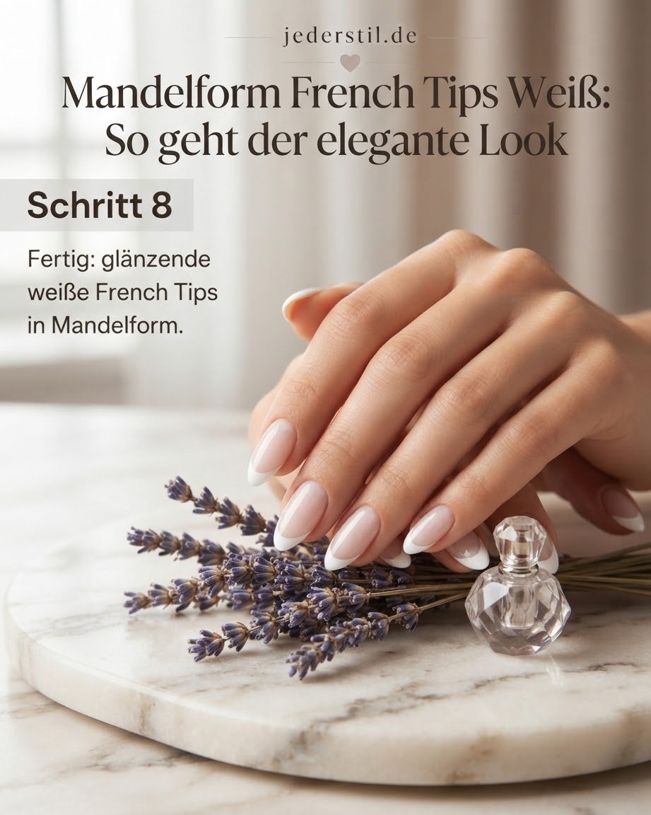 Mandelform French Tips Weiß: So geht der elegante Look