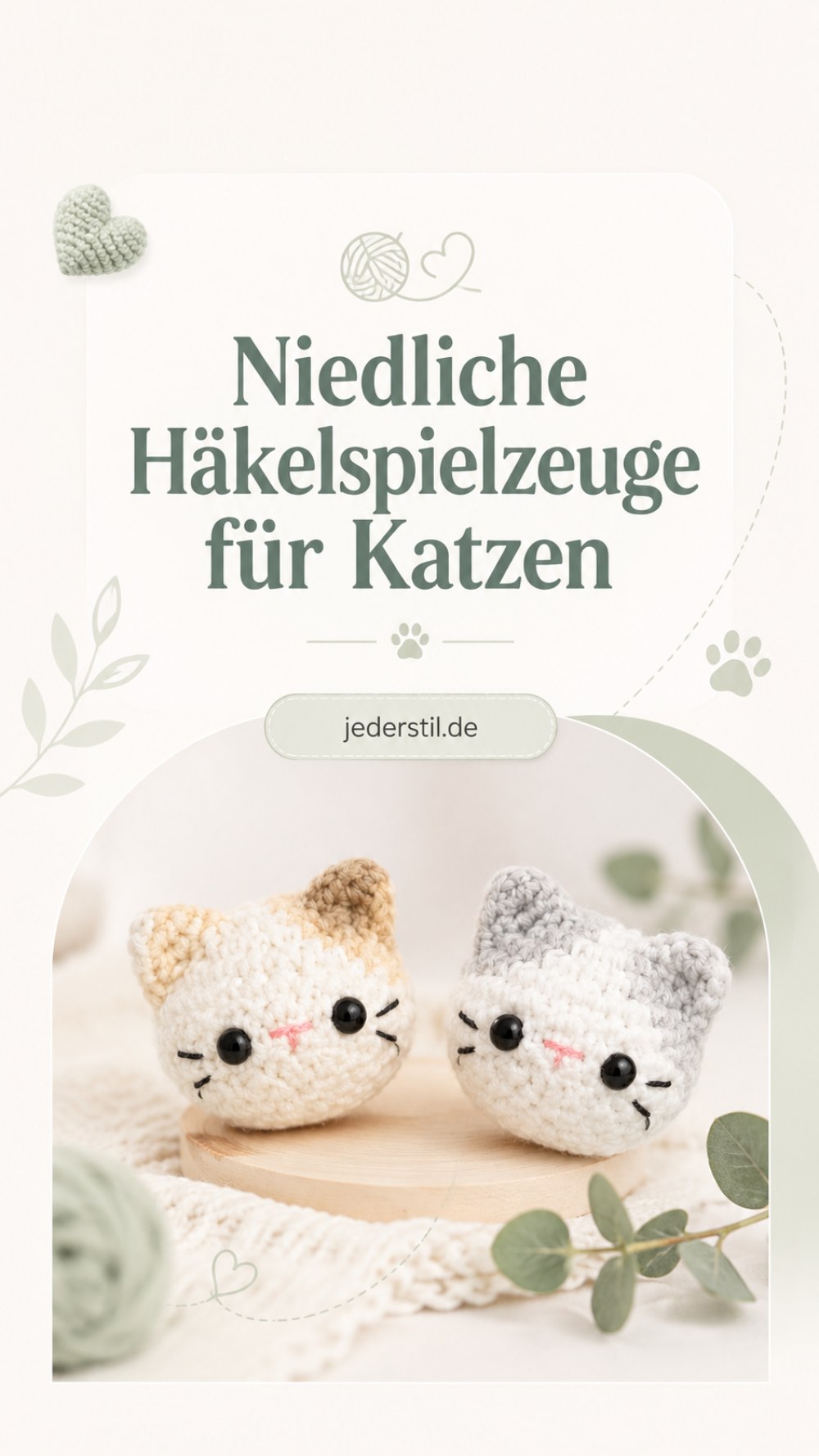 Niedliche Häkelspielzeuge für Katzen