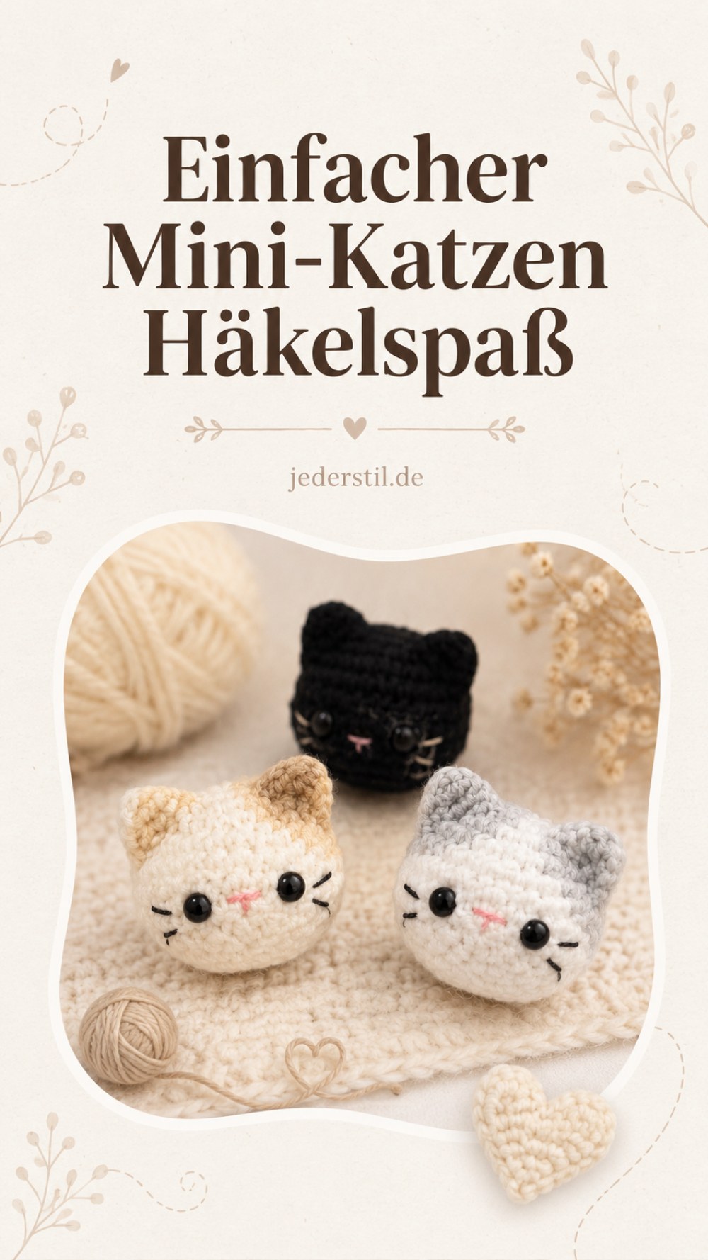 Einfacher Mini-Katzen Häkelspaß