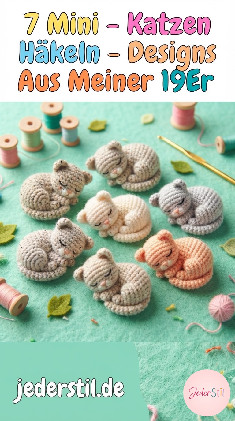 7 Mini - Katzen Häkeln - Designs Aus Meiner 19Er -