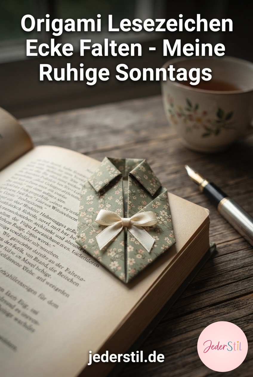 Origami Lesezeichen Ecke Falten - Meine Ruhige Sonntags -