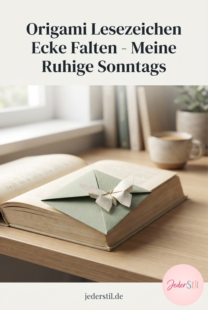 Origami Lesezeichen Ecke Falten - Meine Ruhige Sonntags -