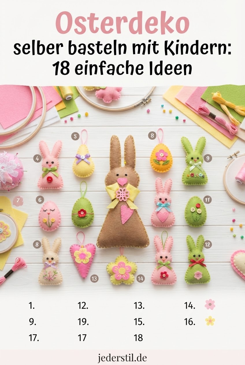 Osterdeko selber basteln mit Kindern: 18 einfache Ideen