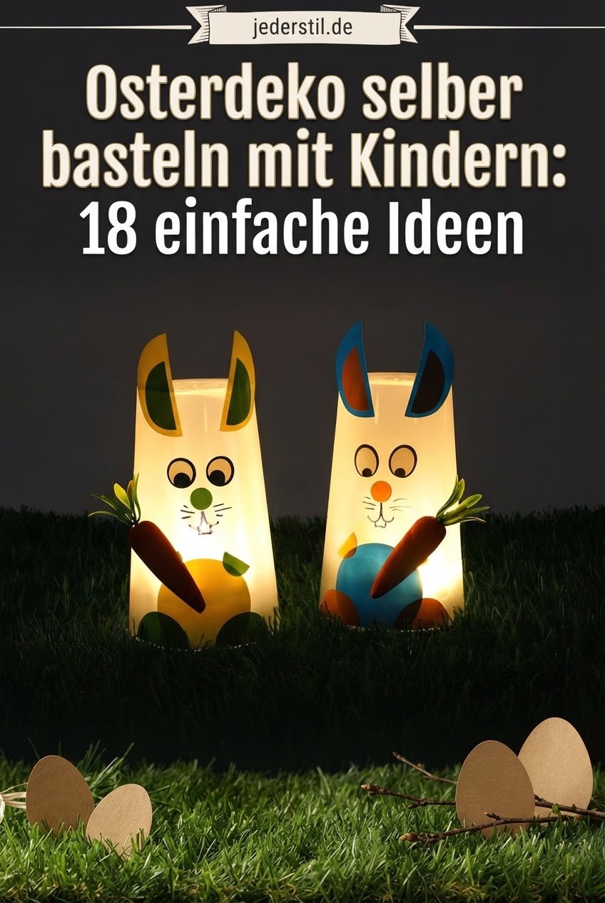 Osterdeko selber basteln mit Kindern: 18 einfache Ideen