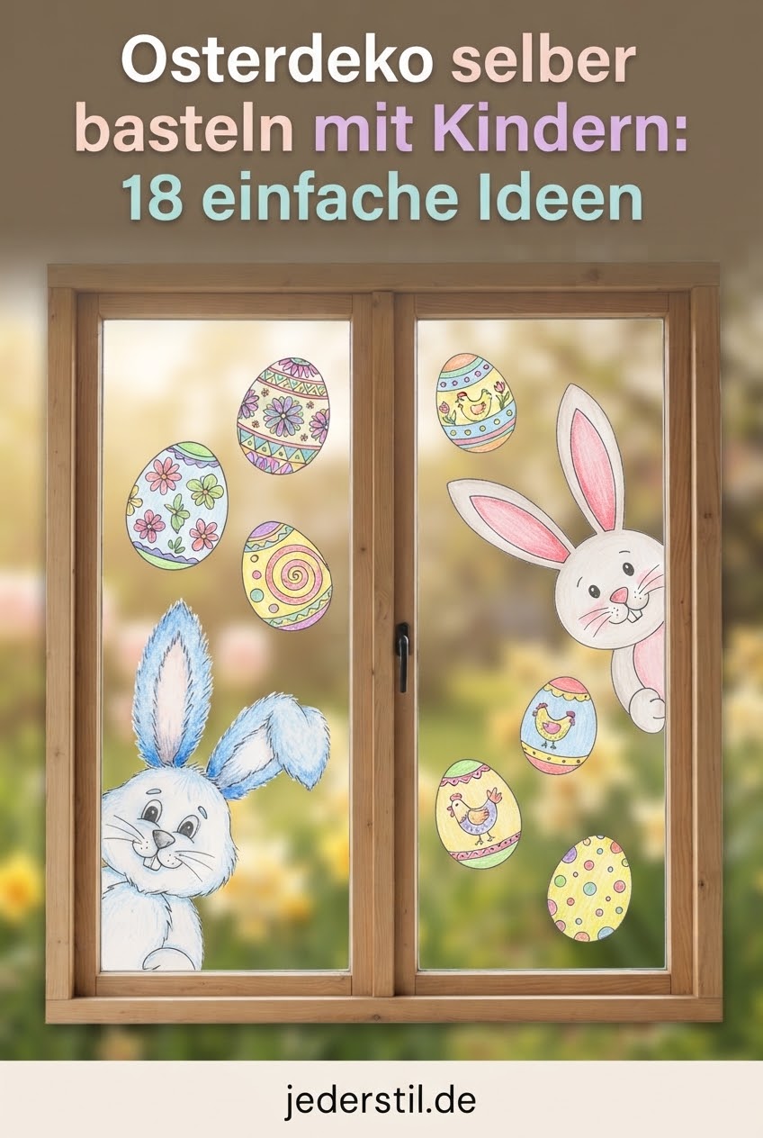 Osterdeko selber basteln mit Kindern: 18 einfache Ideen