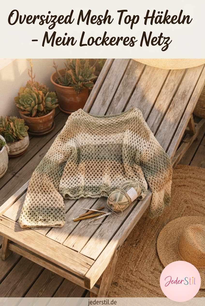 Oversized Mesh Top Häkeln - Mein Lockeres Netz -