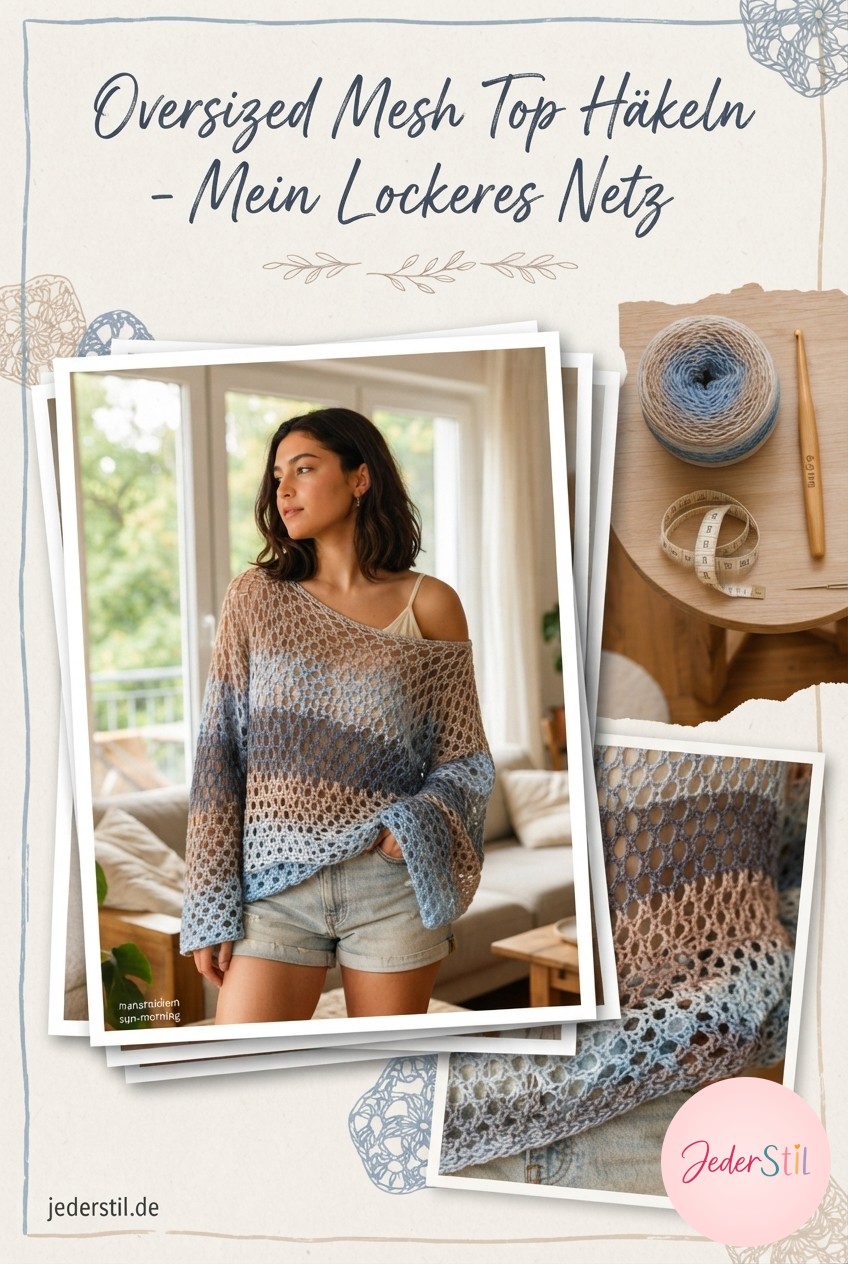 Oversized Mesh Top Häkeln - Mein Lockeres Netz -