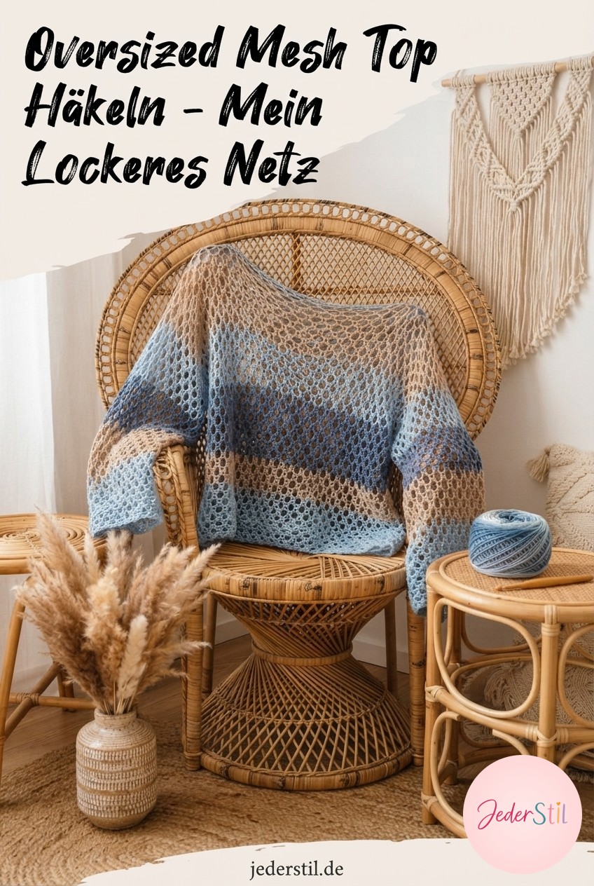 Oversized Mesh Top Häkeln - Mein Lockeres Netz -