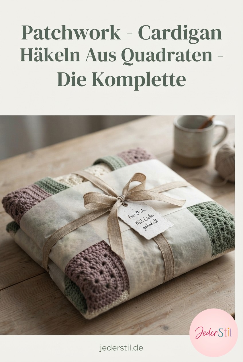 Patchwork - Cardigan Häkeln Aus Quadraten - Die Komplette