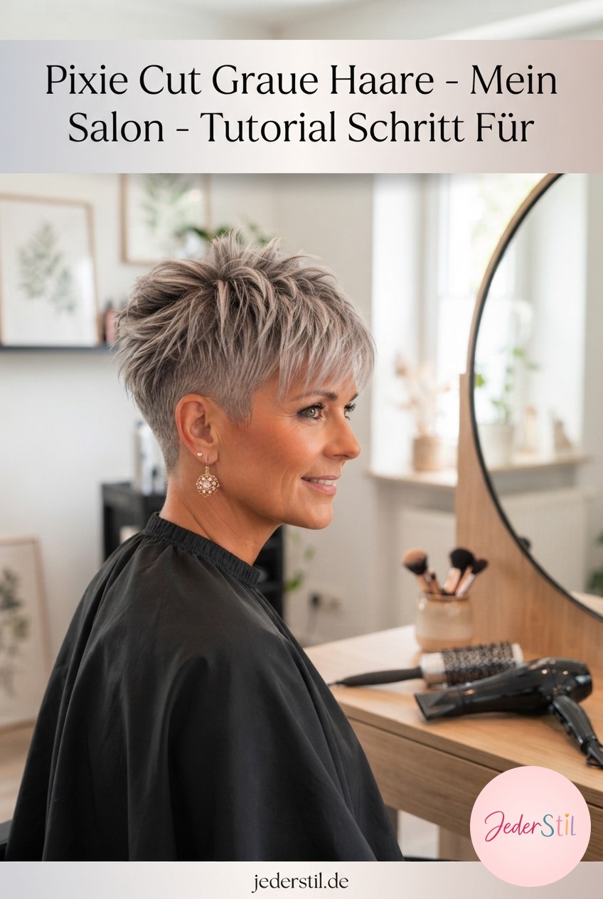 Pixie Cut Graue Haare - Mein Salon - Tutorial Schritt Für
