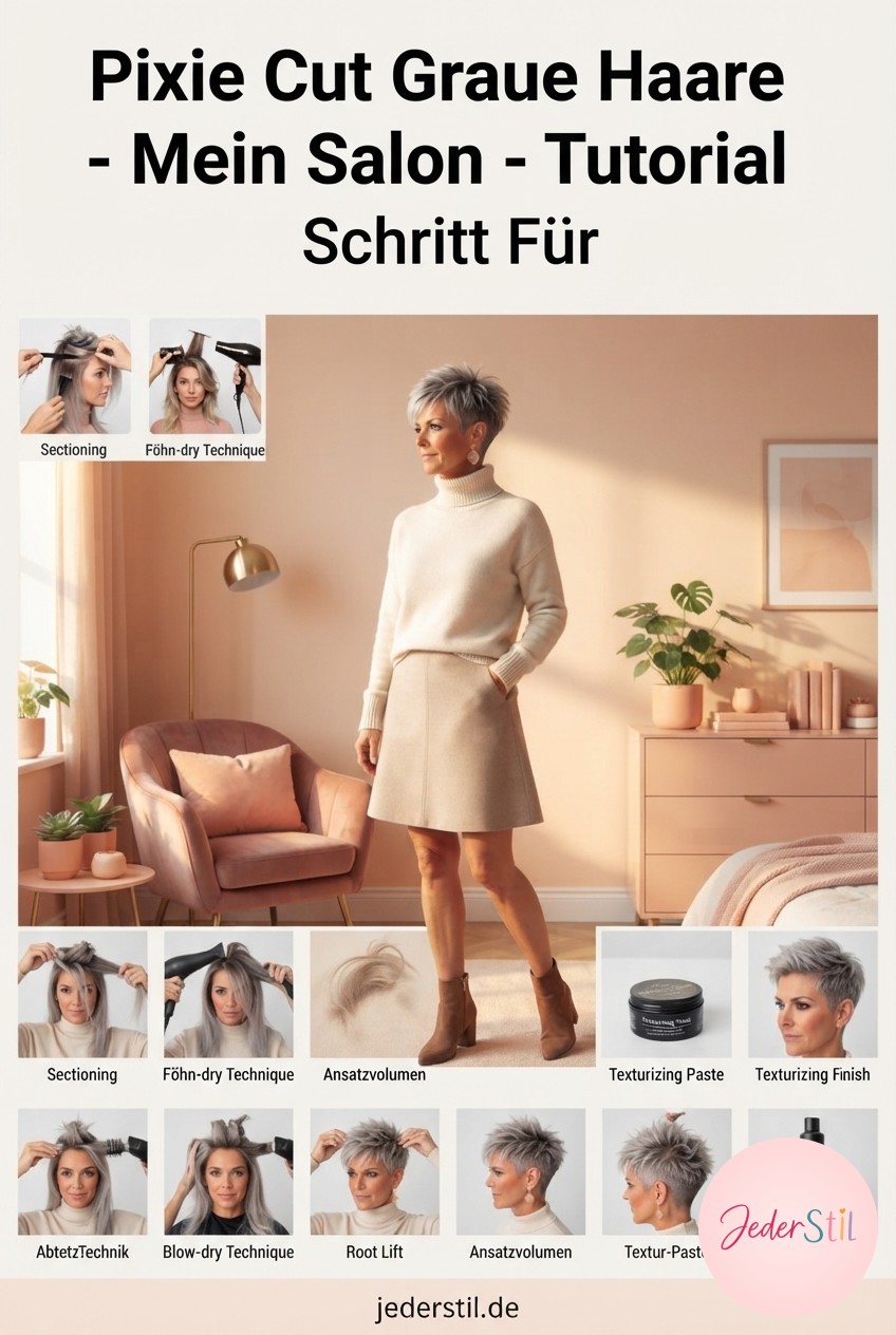 Pixie Cut Graue Haare - Mein Salon - Tutorial Schritt Für