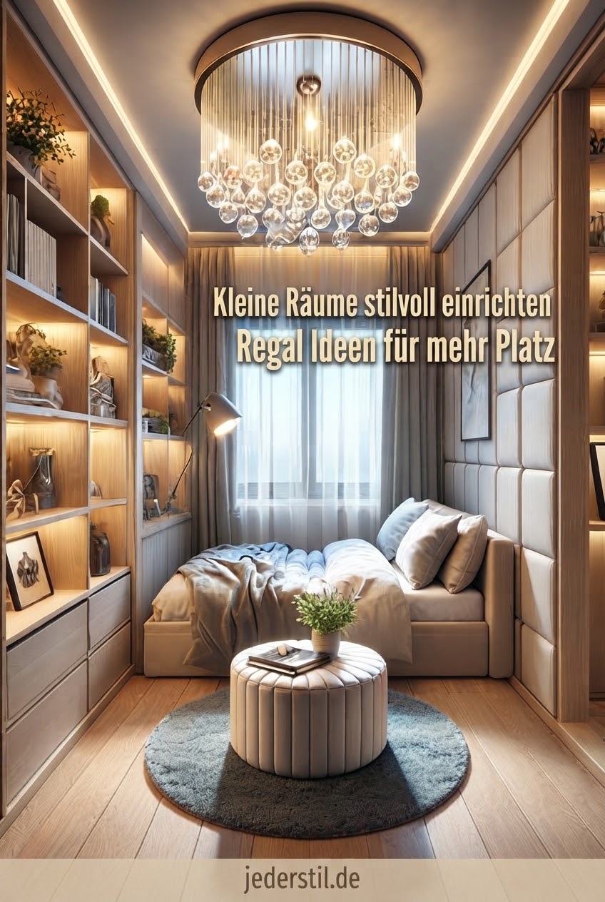 Kleine Räume stilvoll einrichten Regal Ideen für mehr Platz