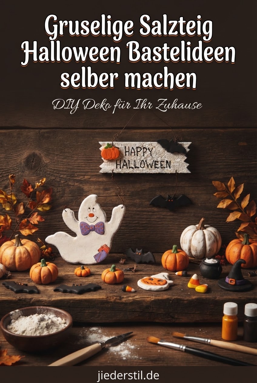 Gruselige Salzteig Halloween Bastelideen selber machen