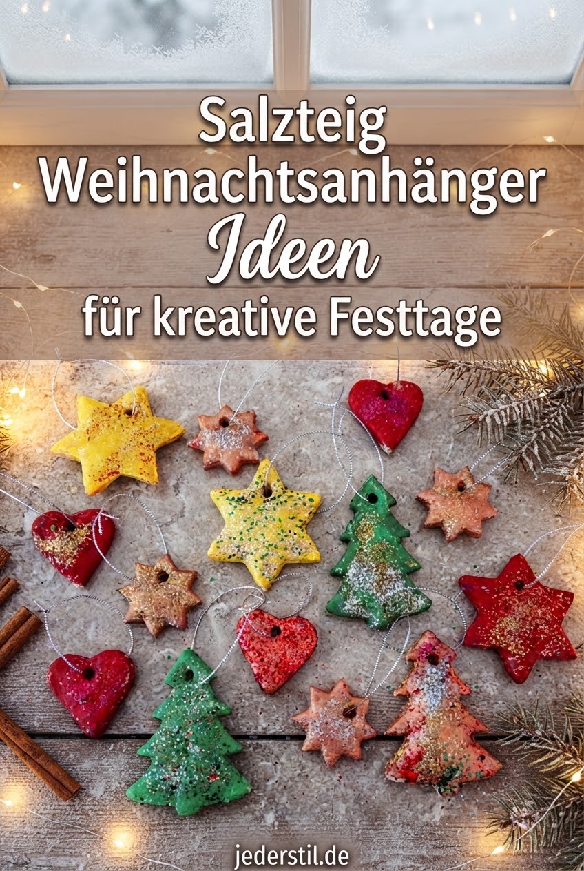 Salzteig Weihnachtsanhänger Ideen für kreative Festtage