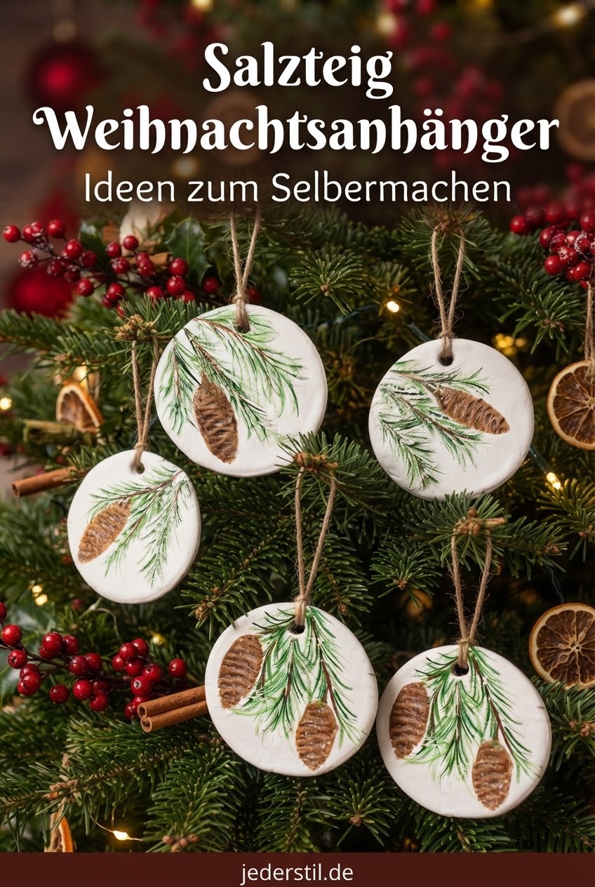 Salzteig Weihnachtsanhänger Ideen zum Selbermachen
