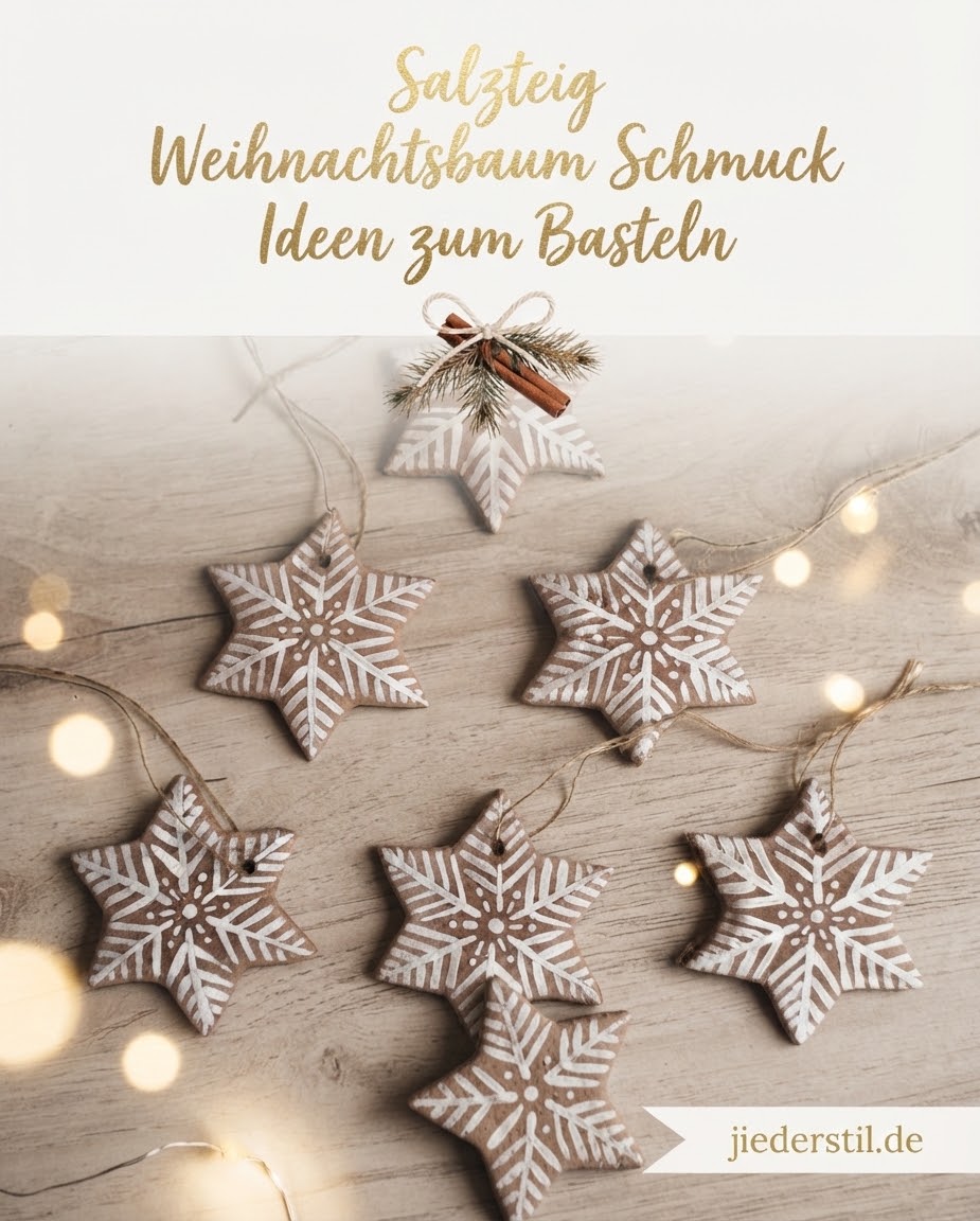 Salzteig Weihnachtsbaum Schmuck Ideen zum Basteln
