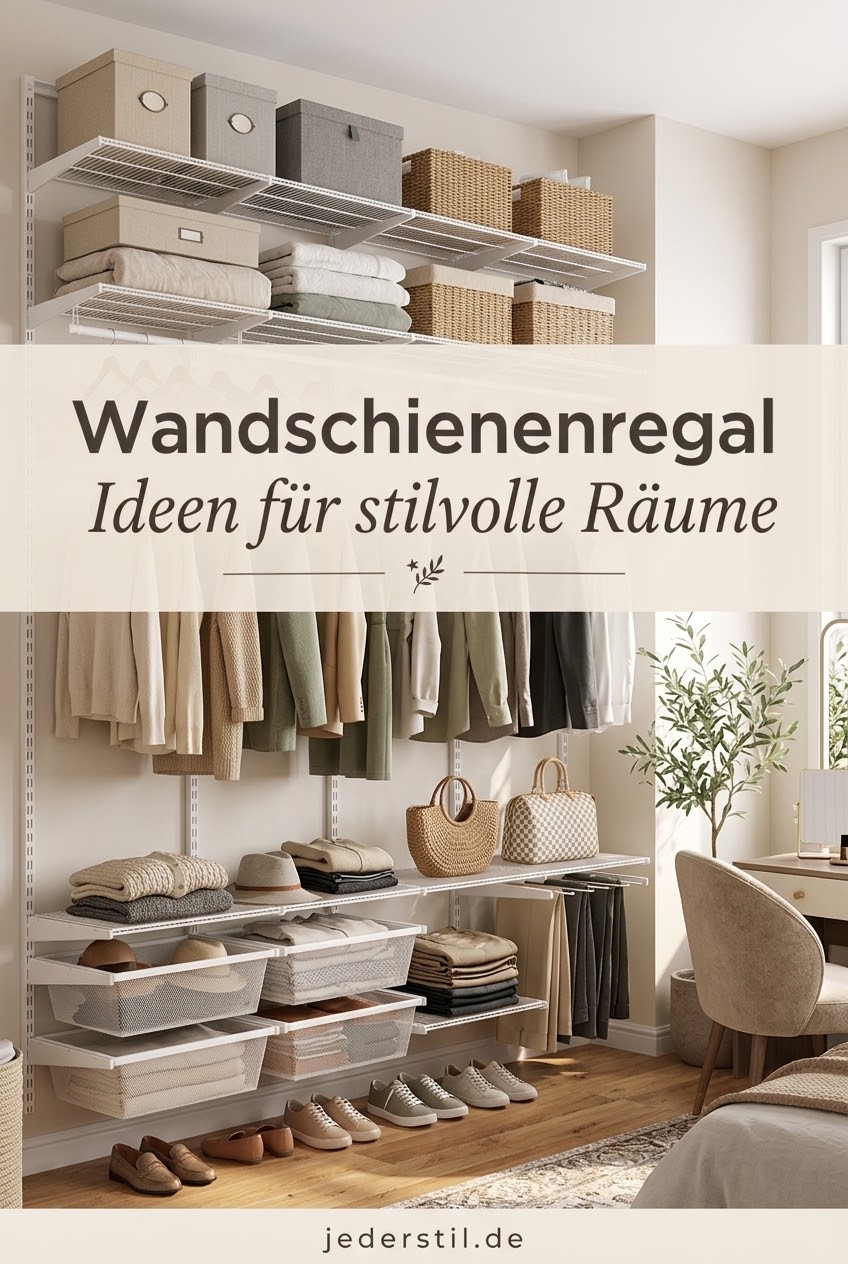 Wandschienenregal Ideen für stilvolle Räume