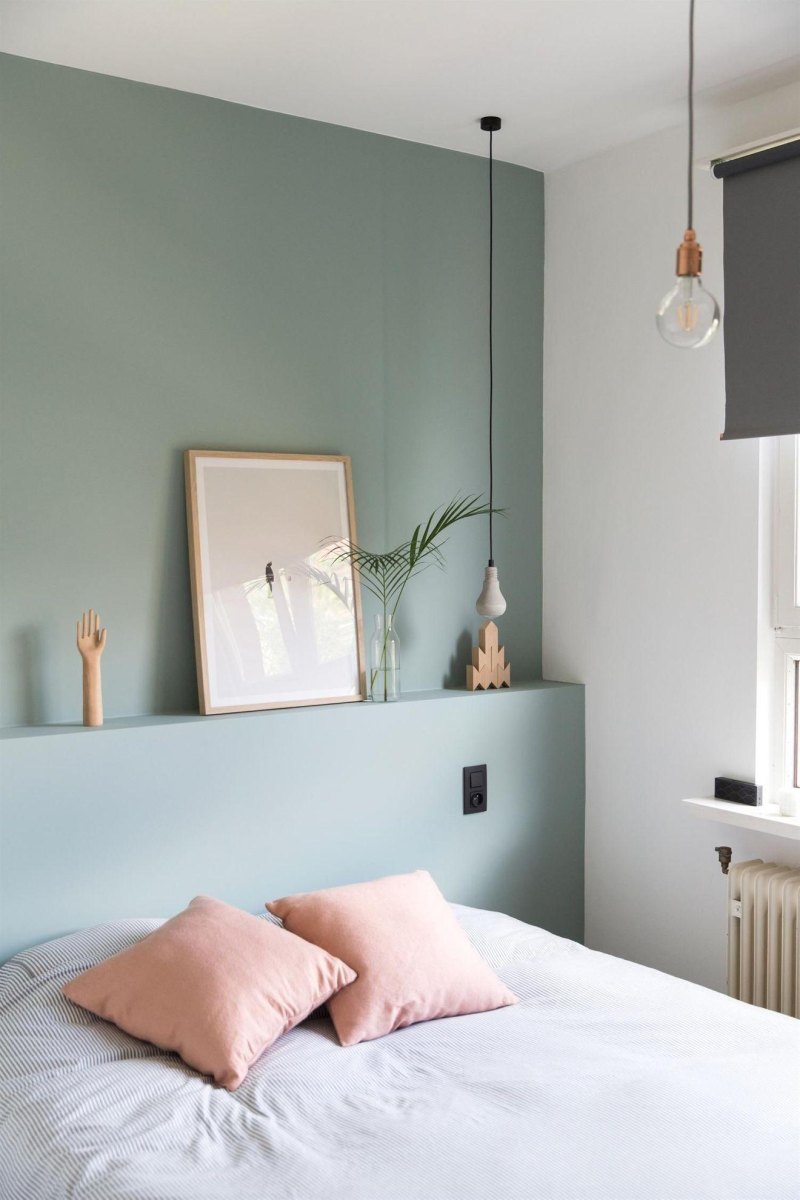 Pastellfarben im kleinen Schlafzimmer