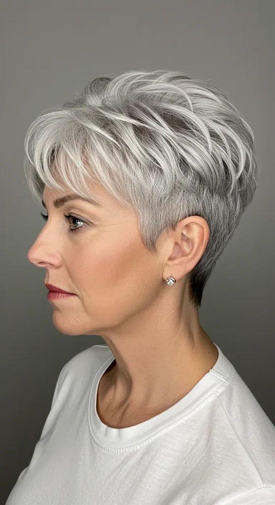Gestufter Pixie Cut für Frauen ab 50