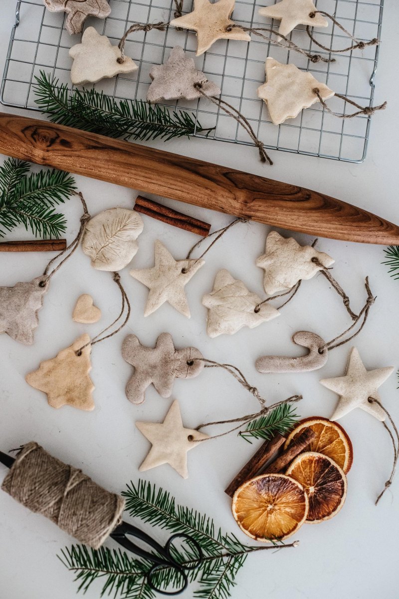 Rustikale Salzteig Weihnachtsanhänger
