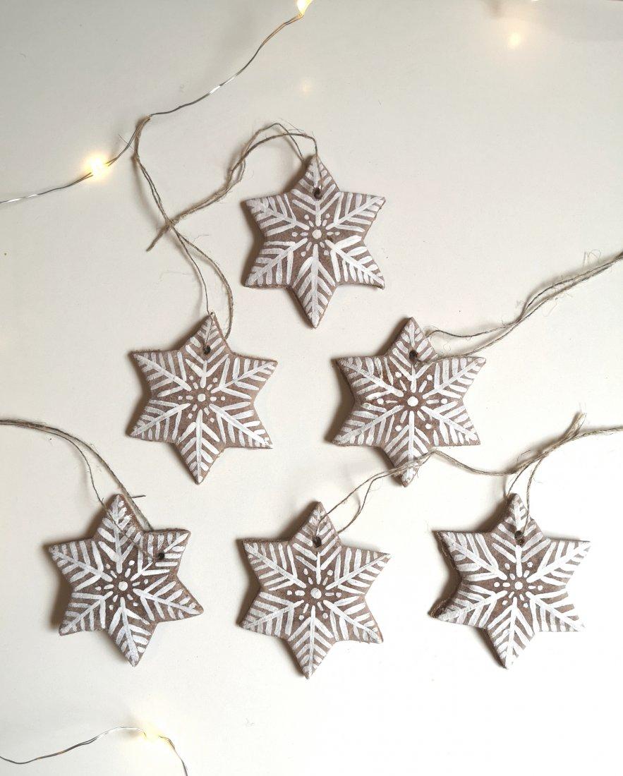 Salzteig Sterne Weihnachtsbaumschmuck
