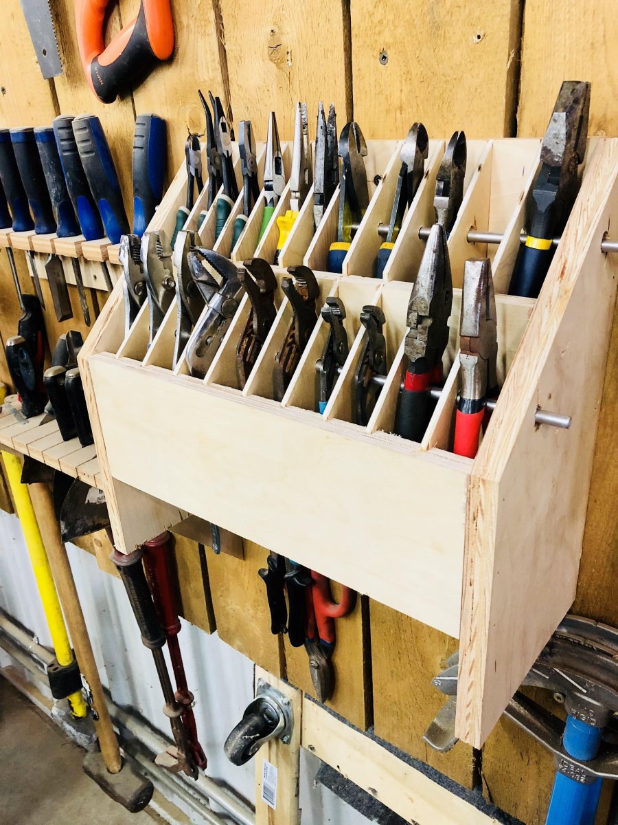 Holzhalterung für Werkzeuge