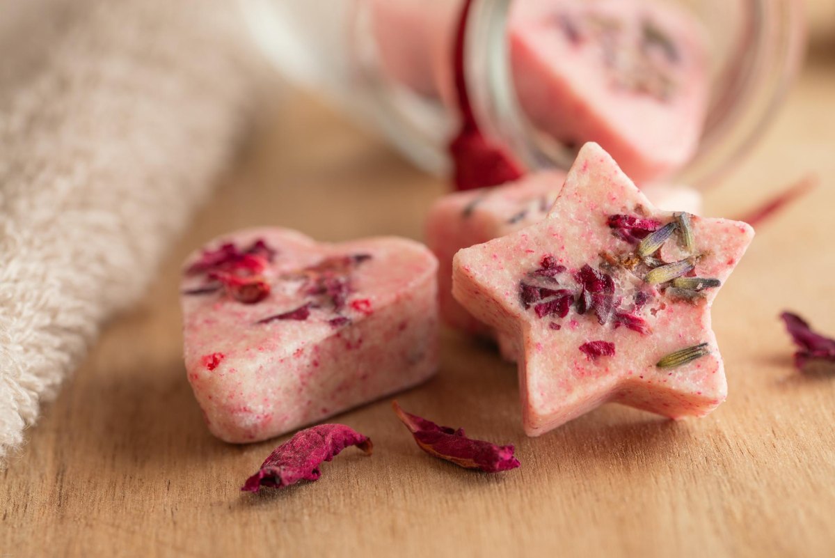 Selbstgemachte Badepralinen