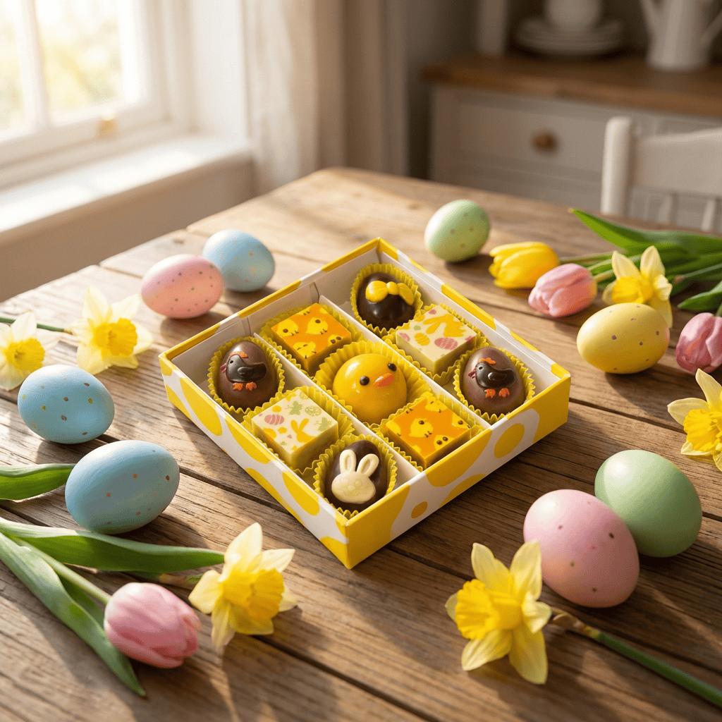 Selbstgemachte Osterpralinen