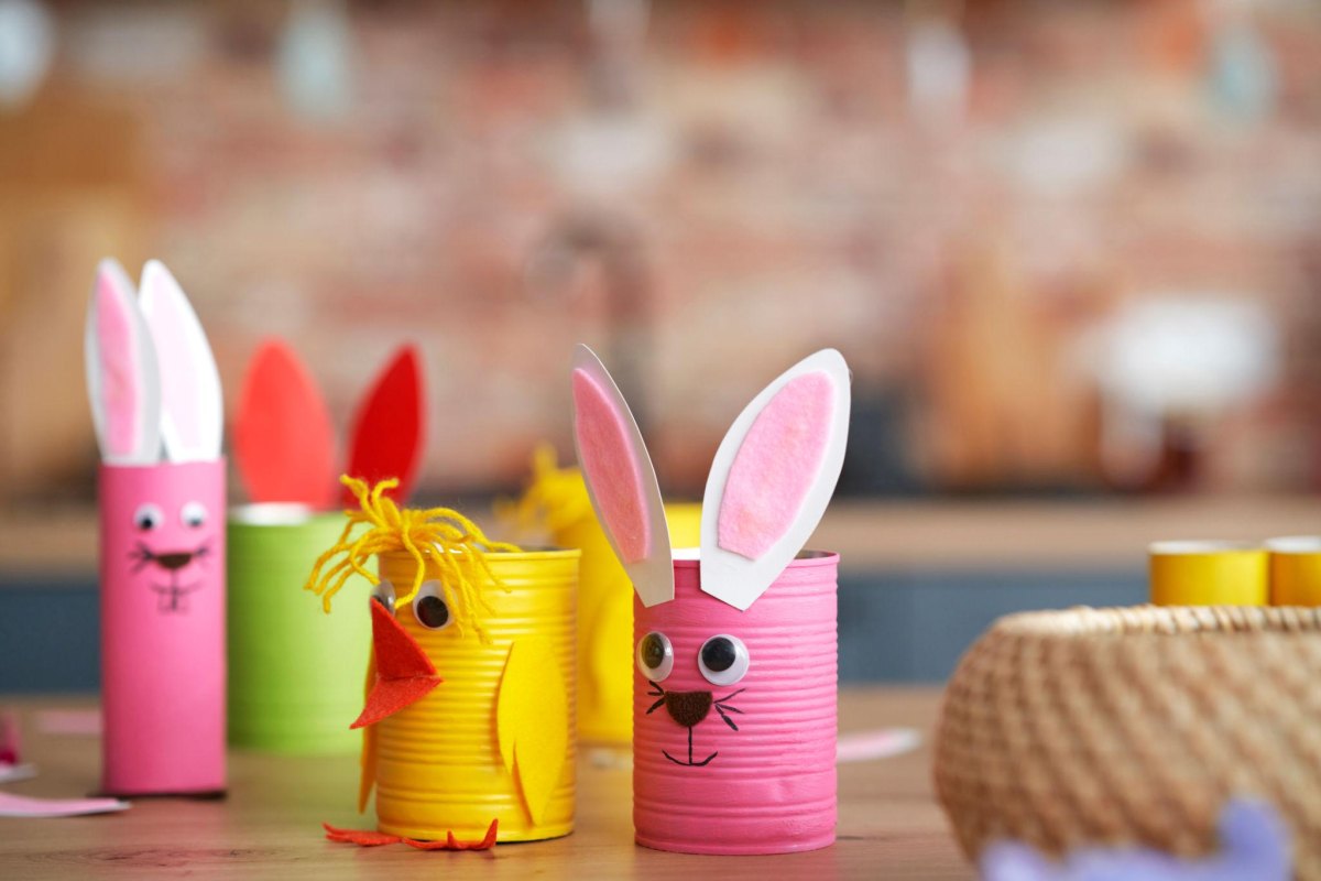 Upcycling Osterdeko Alltagsmaterial Kinder