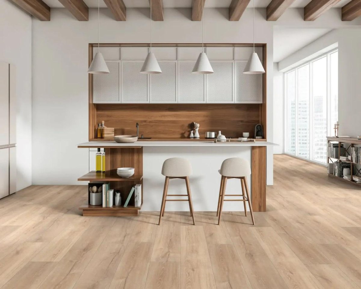Vinylboden Holzoptik moderne Küche