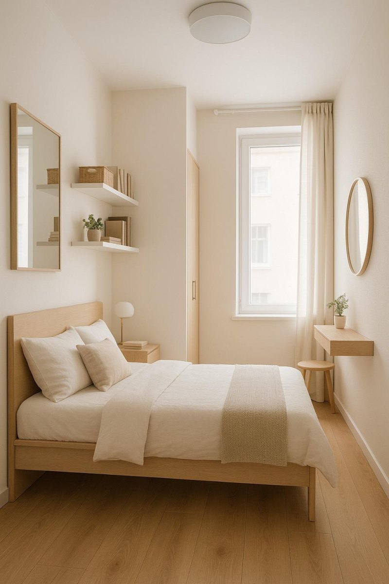 Skandinavisches kleines Schlafzimmer Farben