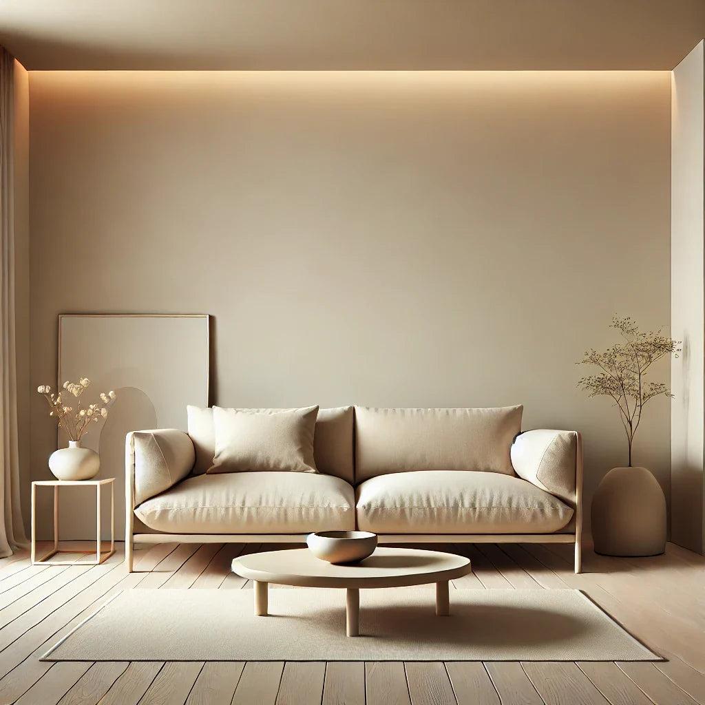Elegantes Wohnzimmer in Beige