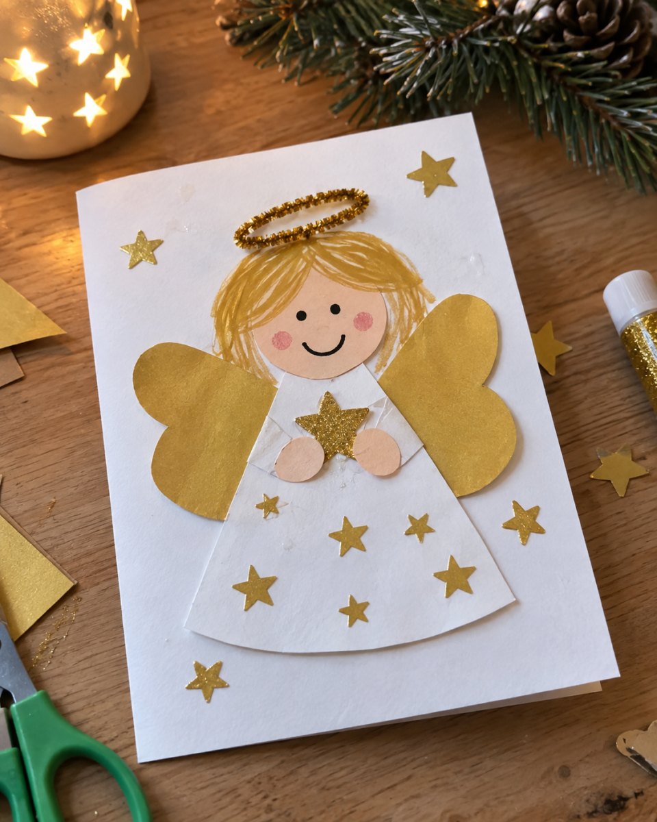 Engel Motiv Weihnachtskarte