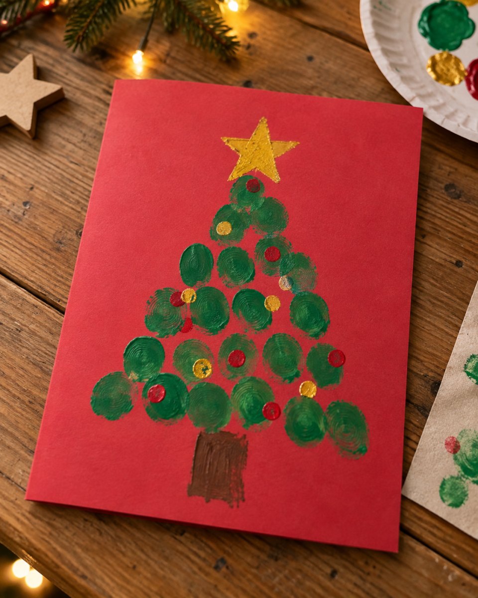 14 Weihnachtsbasteln Kinder Karten Ideen zum Nachmachen