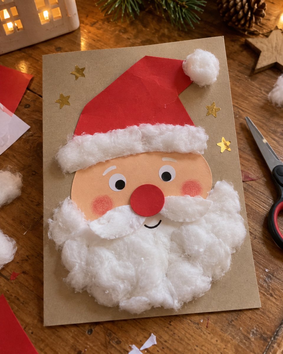 Weihnachtsmann Gesicht Weihnachtskarte