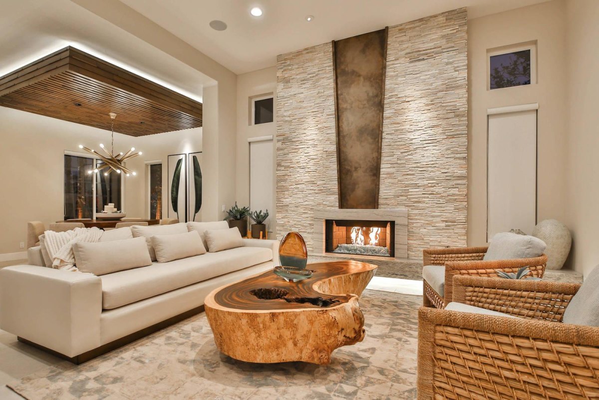 Naturstein Beige Wohnzimmer